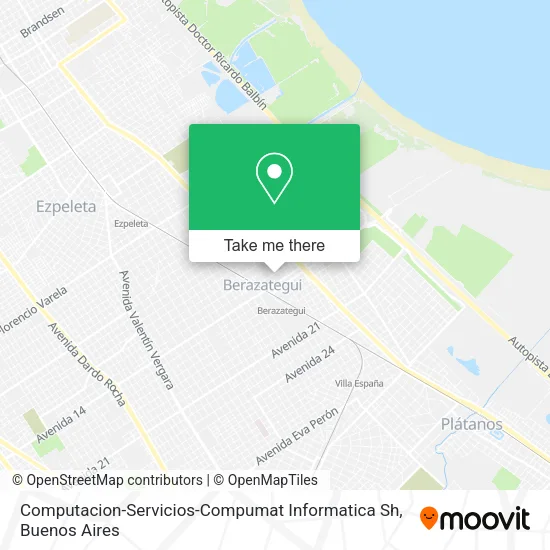 Mapa de Computacion-Servicios-Compumat Informatica Sh