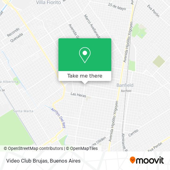 How to get to Video Club Brujas in Lomas De Zamora by Colectivo or Train?