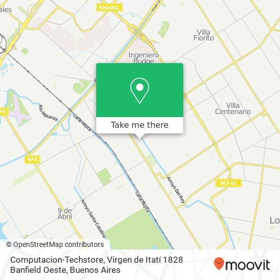 Mapa de Computacion-Techstore, Virgen de Itatí 1828 Banfield Oeste