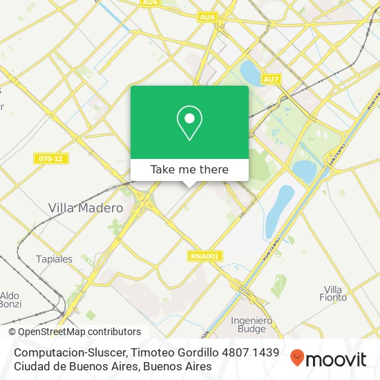 Computacion-Sluscer, Timoteo Gordillo 4807 1439 Ciudad de Buenos Aires map