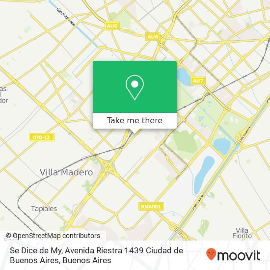 Mapa de Se Dice de My, Avenida Riestra 1439 Ciudad de Buenos Aires