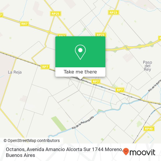 Octanos, Avenida Amancio Alcorta Sur 1744 Moreno map