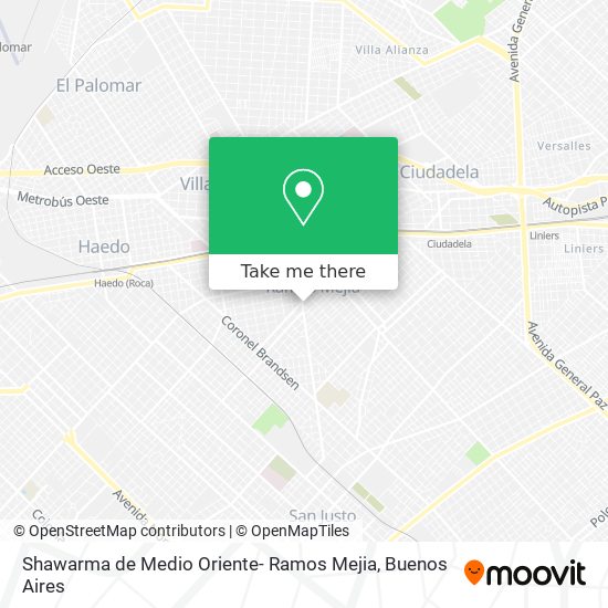 Mapa de Shawarma de Medio Oriente- Ramos Mejia