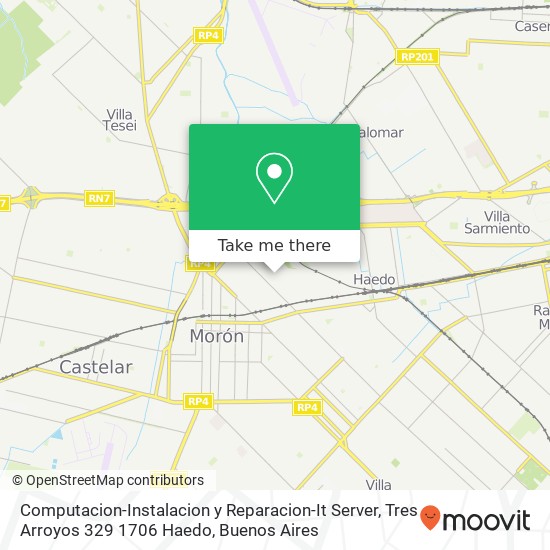 Mapa de Computacion-Instalacion y Reparacion-It Server, Tres Arroyos 329 1706 Haedo