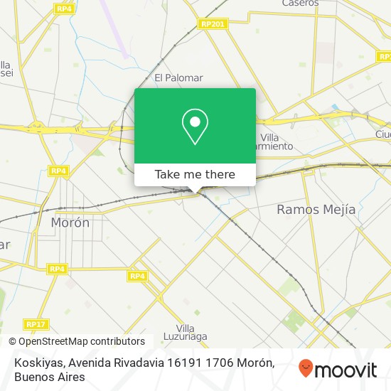 Koskiyas, Avenida Rivadavia 16191 1706 Morón map