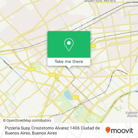 Pizzeria Susy, Crisóstomo Alvarez 1406 Ciudad de Buenos Aires map