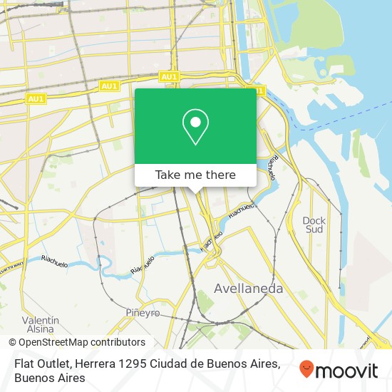 Mapa de Flat Outlet, Herrera 1295 Ciudad de Buenos Aires