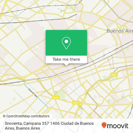 Mapa de Snoventa, Campana 357 1406 Ciudad de Buenos Aires