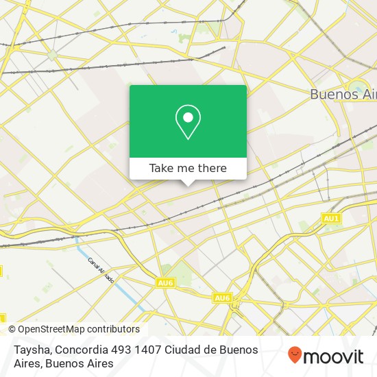 Mapa de Taysha, Concordia 493 1407 Ciudad de Buenos Aires