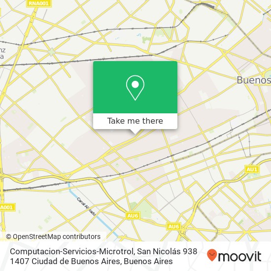Mapa de Computacion-Servicios-Microtrol, San Nicolás 938 1407 Ciudad de Buenos Aires