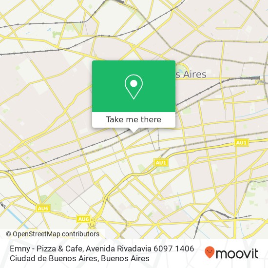 Mapa de Emny - Pizza & Cafe, Avenida Rivadavia 6097 1406 Ciudad de Buenos Aires