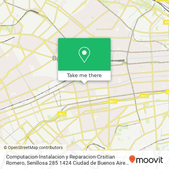 Mapa de Computacion-Instalacion y Reparacion-Crsitian Romero, Senillosa 285 1424 Ciudad de Buenos Aires