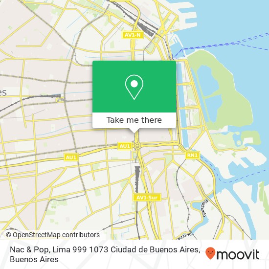 Mapa de Nac & Pop, Lima 999 1073 Ciudad de Buenos Aires