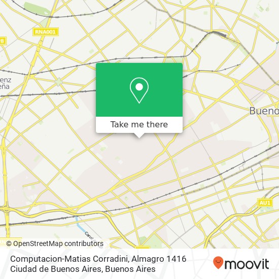 Mapa de Computacion-Matias Corradini, Almagro 1416 Ciudad de Buenos Aires