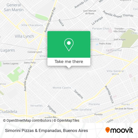 Mapa de Simorini Pizzas & Empanadas