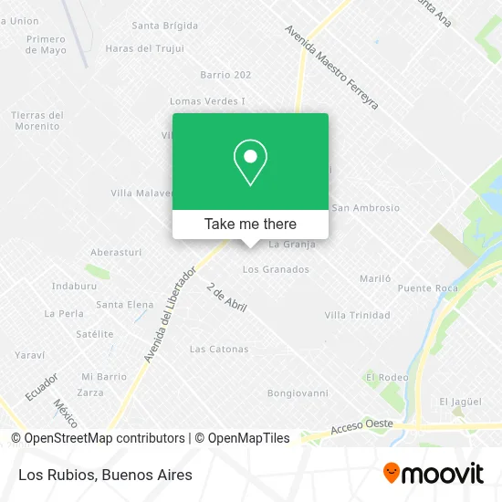 Los Rubios map