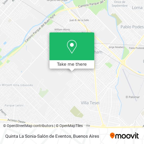 Quinta La Sonia-Salón de Eventos map
