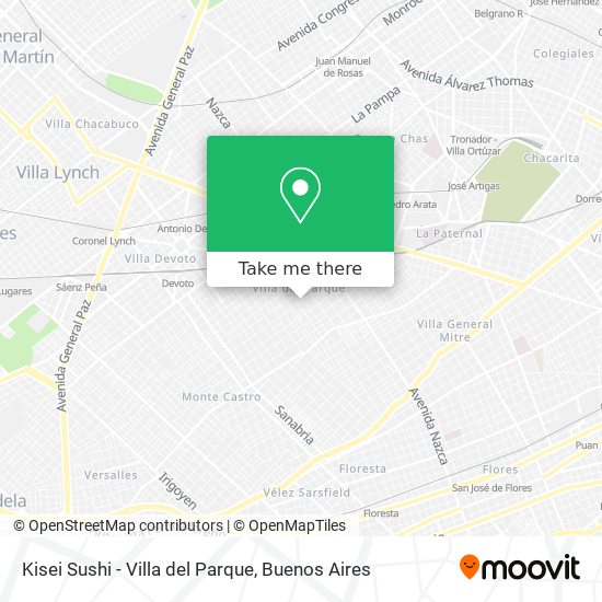 Kisei Sushi - Villa del Parque map