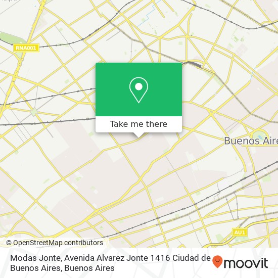 Modas Jonte, Avenida Alvarez Jonte 1416 Ciudad de Buenos Aires map