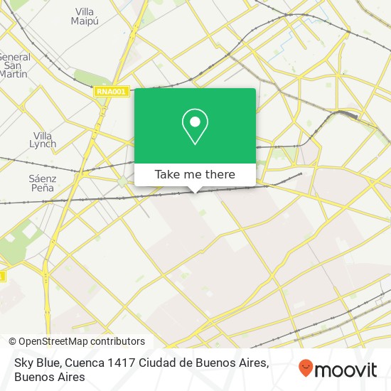 Mapa de Sky Blue, Cuenca 1417 Ciudad de Buenos Aires