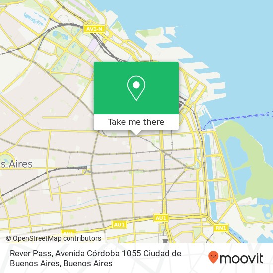 Mapa de Rever Pass, Avenida Córdoba 1055 Ciudad de Buenos Aires