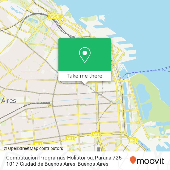 Mapa de Computacion-Programas-Holistor sa, Paraná 725 1017 Ciudad de Buenos Aires