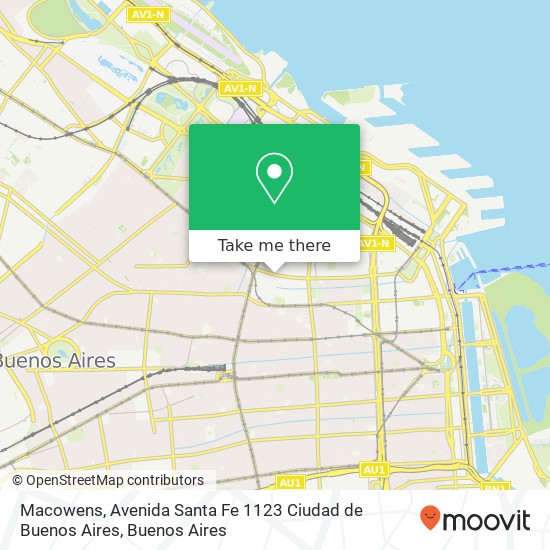 Macowens, Avenida Santa Fe 1123 Ciudad de Buenos Aires map