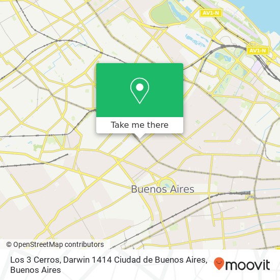 Mapa de Los 3 Cerros, Darwin 1414 Ciudad de Buenos Aires