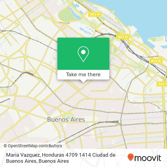 Mapa de Maria Vazquez, Honduras 4709 1414 Ciudad de Buenos Aires