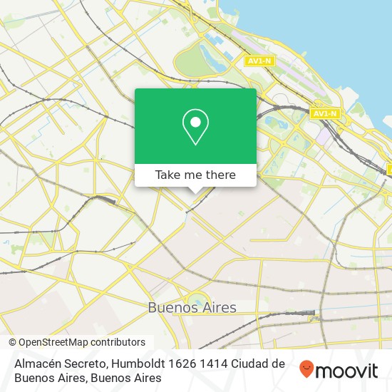 Almacén Secreto, Humboldt 1626 1414 Ciudad de Buenos Aires map