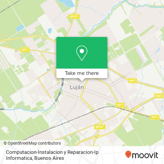 Mapa de Computacion-Instalacion y Reparacion-Ip Informatica, 25 de Mayo 627 6700 Luján