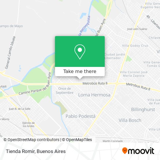 Tienda Romir map