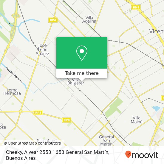 Mapa de Cheeky, Alvear 2553 1653 General San Martín