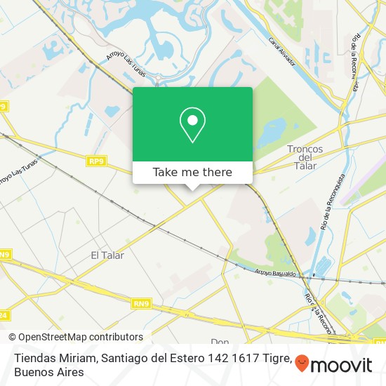 Tiendas Miriam, Santiago del Estero 142 1617 Tigre map