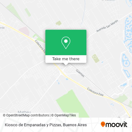 Kiosco de Empanadas y Pizzas map