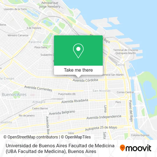 Universidad de Buenos Aires Facultad de Medicina (UBA Facultad de Medicina) map