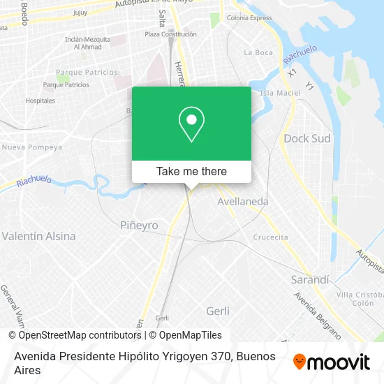 Mapa de Avenida Presidente Hipólito Yrigoyen 370
