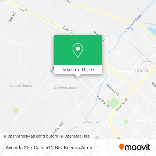 Avenida 25 / Calle 512 Bis map