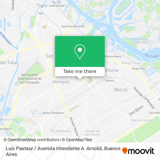 Mapa de Luis Pasteur / Avenida Intendente A. Arnoldi