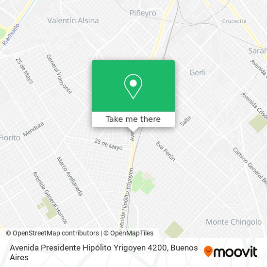 Avenida Presidente Hipólito Yrigoyen 4200 map