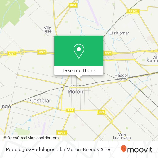 Mapa de Podologos-Podologos Uba Moron