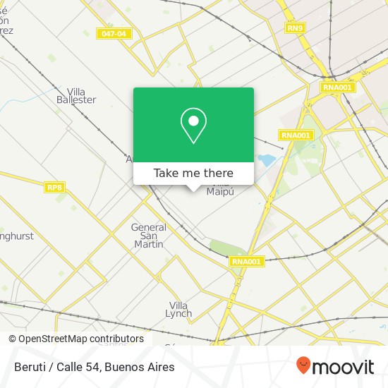 Mapa de Beruti / Calle 54