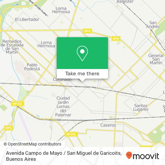 Avenida Campo de Mayo / San Miguel de Garicoits map