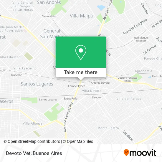 Devoto Vet map
