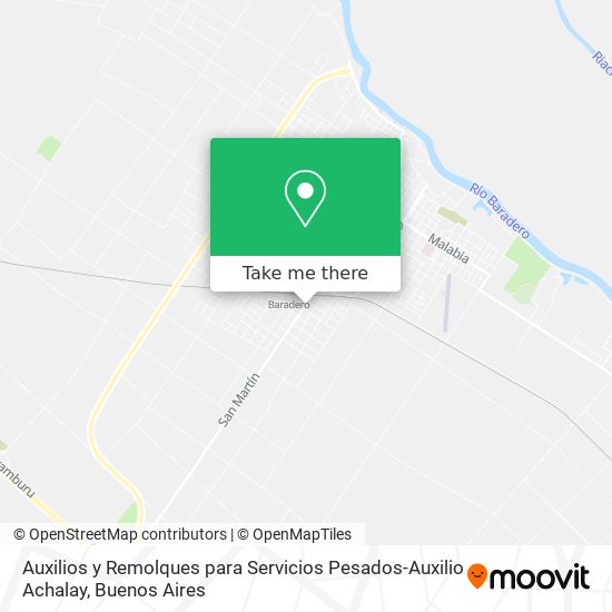 Mapa de Auxilios y Remolques para Servicios Pesados-Auxilio Achalay