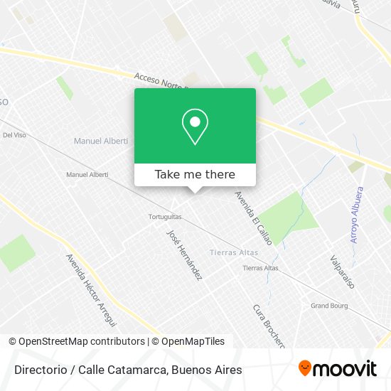 Mapa de Directorio / Calle Catamarca