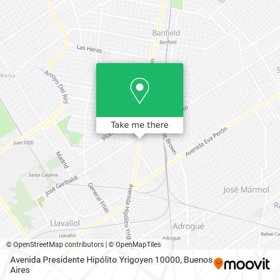 Avenida Presidente Hipólito Yrigoyen 10000 map