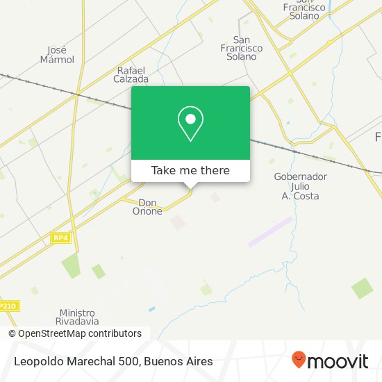 Leopoldo Marechal 500 map