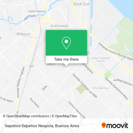 Sepelios-Sepelios Nespola map