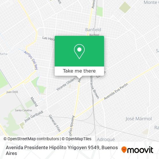 Avenida Presidente Hipólito Yrigoyen 9549 map